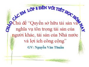 Ch Quyn s hu ti sn v ngha