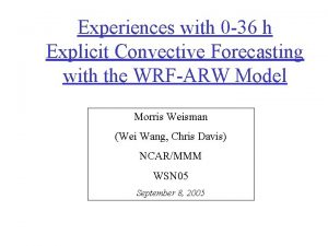 Experiences with 0 36 h Explicit Convective Forecasting