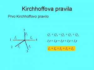 Kirchhoffova pravila