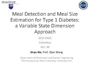 Meal Detection and Meal Size Estimation for Type