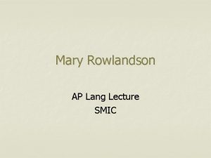 Mary rowlandson biography