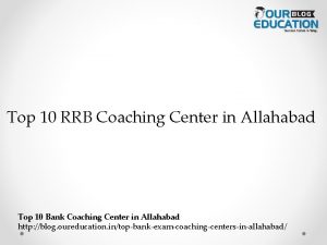 Top 10 RRB Coaching Center in Allahabad Top