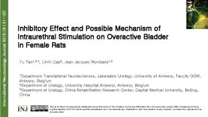 International Neurourology Journal 2015 19 151 157 Inhibitory