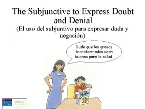 The Subjunctive to Express Doubt and Denial El