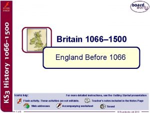 Britain 1066 1500 England Before 1066 Icons key