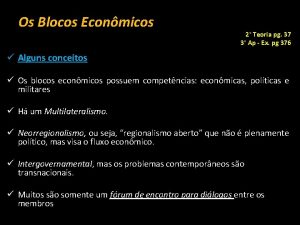 Os Blocos Econmicos 2 Teoria pg 37 3