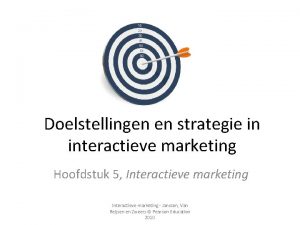 Doelstellingen en strategie in interactieve marketing Hoofdstuk 5