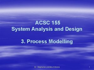 ACSC 155 System Analysis and Design 3 Process