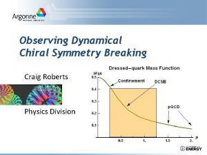 Observing Dynamical Chiral Symmetry Breaking Craig Roberts Physics