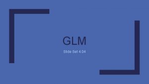 Dot product glm