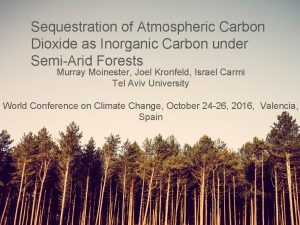 Sequestration of Atmospheric Carbon Dioxide as Inorganic Carbon