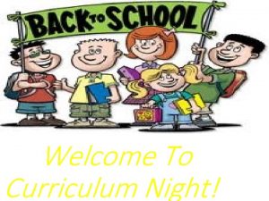 Welcome To Curriculum Night Specials Music Media PE