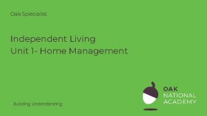 Independent living unit 1