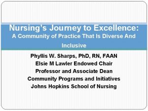 Nursings Journey to Excellence A Community of Practice