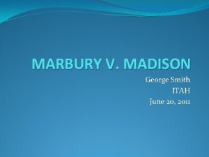 Marbury vs madison significance