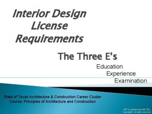 Interior Design License Requirements The Three Es Education