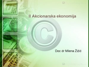 II Akcionarska ekonomija Doc dr Milena ii Akcije