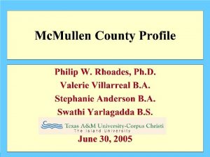 2000 Mc Mullen County Population by Age Source