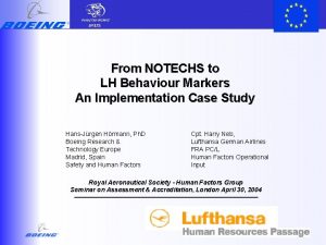 BRTE From NOTECHS to LH Behaviour Markers An