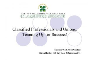 Classified Professionals and Unions Teaming Up for Success