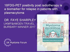 18 FDGPET positivity post radiotherapy is a biomarker