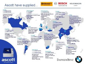 Ascott have supplied Canada 1 x S 1000