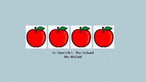 St Clares N S The Orchard Ms Mc