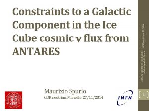 Maurizio Spurio GDR neutrino Marseille 27112014 GDR neutrinos