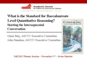 What is the Standard for Baccalaureate Level Quantitative