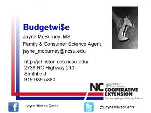 Budgetwie Jayne Mc Burney MS Family Consumer Science