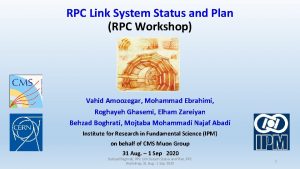 RPC Link System Status and Plan RPC Workshop