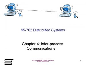 95 702 Distributed Systems Chapter 4 Interprocess Communications
