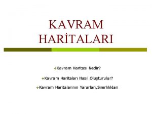 Kavram haritası nedir Kavram haritası nedir