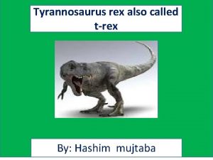 T rex habitat
