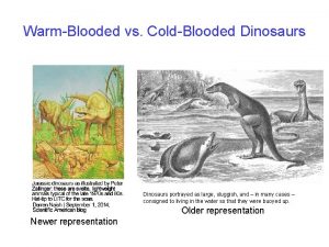 WarmBlooded vs ColdBlooded Dinosaurs portrayed as large sluggish