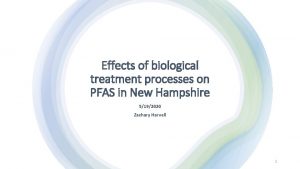 Effects of biological treatment processes on PFAS in