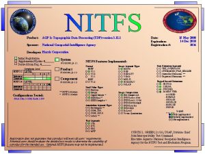 Product AGP 1 c Topographic Data Processing TDP