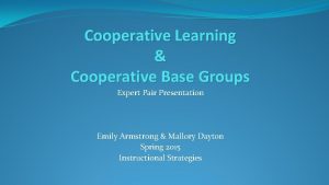 Cooperative base groups