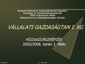 Budapesti Mszaki s Gazdasgtudomnyi Egyetem Gazdasg s Trsadalomtudomnyi