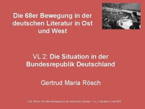 Die 68 er Bewegung in der deutschen Literatur
