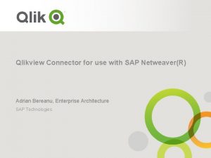 Qlikview sap connector