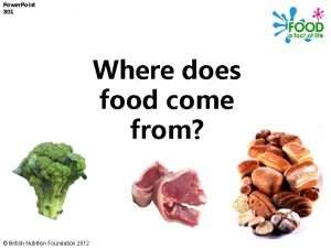 Power Point 301 Where does food come from