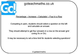 Four in a row calculator