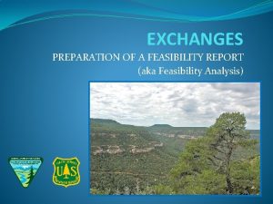 EXCHANGES PREPARATION OF A FEASIBILITY REPORT aka Feasibility