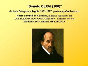 Soneto CLXVI 166 de Luis Gngora y Argote