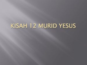 Nama nama 12 murid yesus