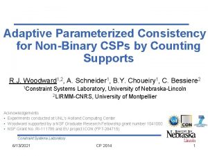 Adaptive Parameterized Consistency for NonBinary CSPs by Counting