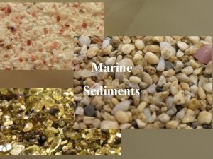 Classification of marine sediments