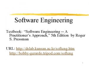 Software Engineering Textbook Software Engineering A Practitioners Approach