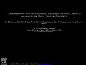 Overexpression of Pterin4 acarbinolamine DehydrataseDimerization Cofactor of Hepatocyte